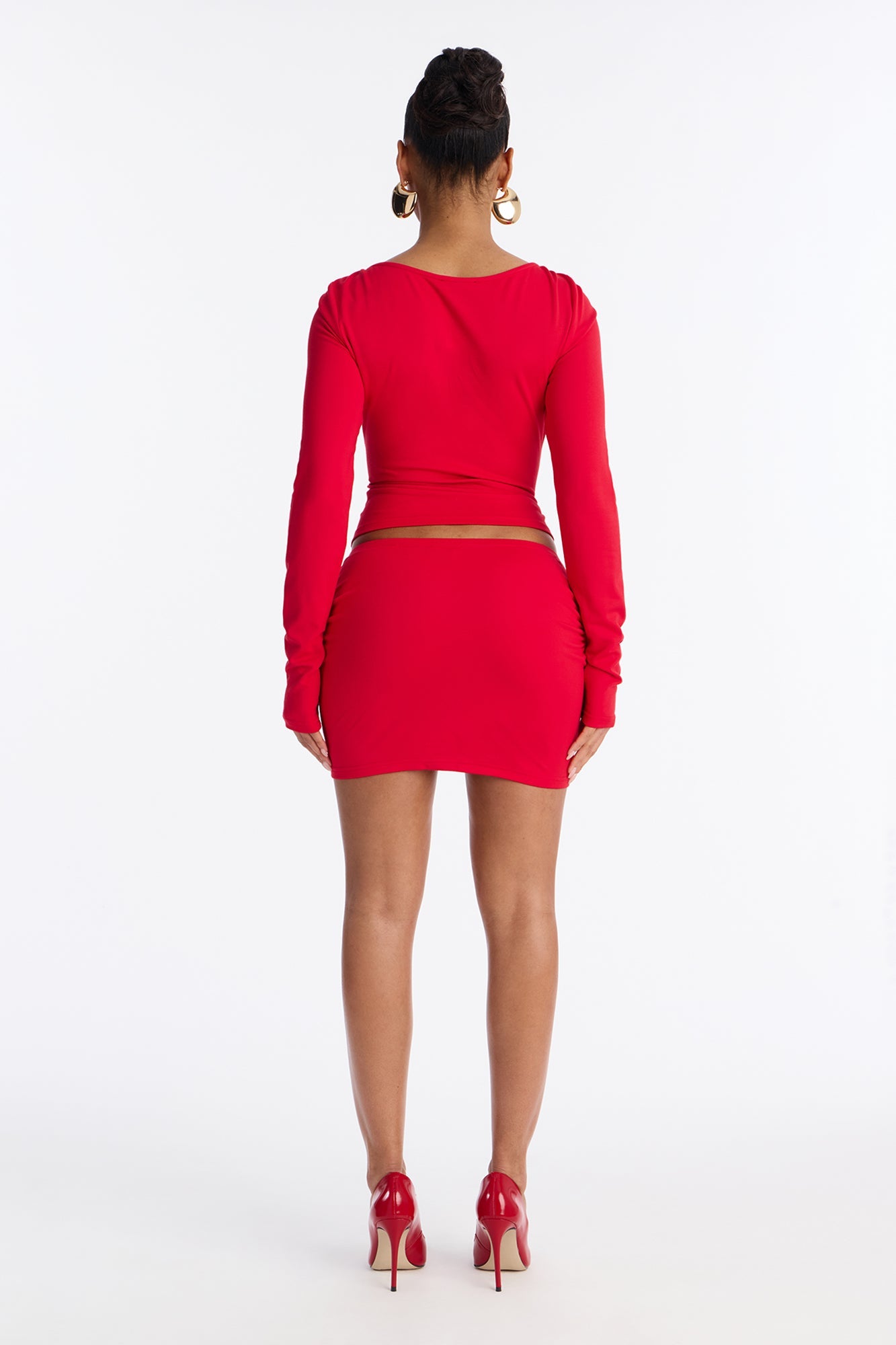 Bitter Sweet Mini Skirt Set - Red