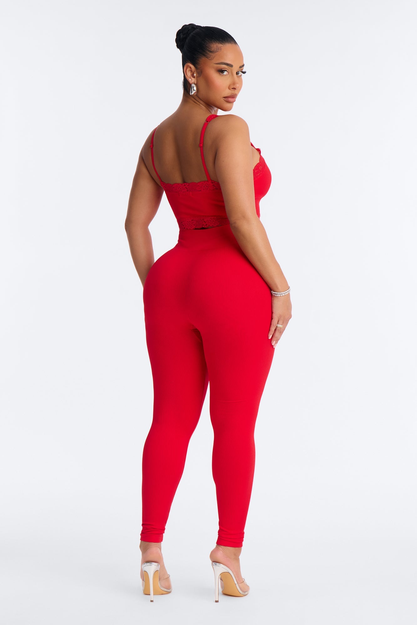 Sculpted Power Seamless Legging Set - Red