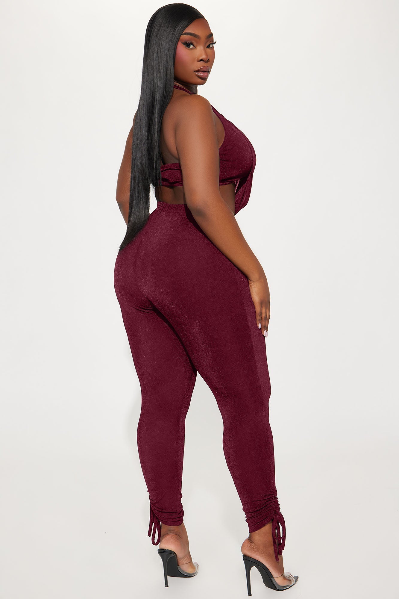 Weekend Lineup Legging Set - Burgundy