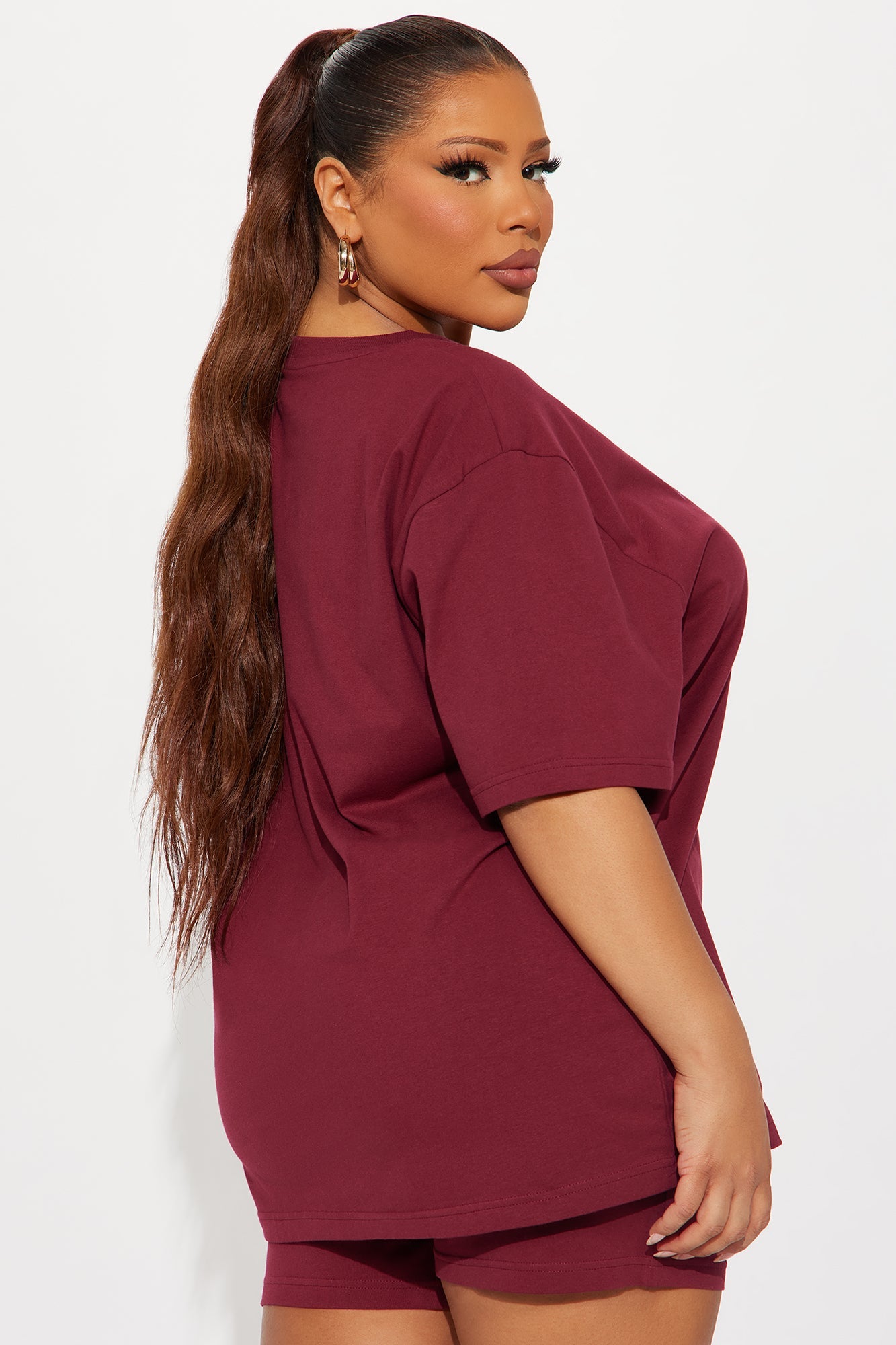 Margs Social Club Short Set - Burgundy