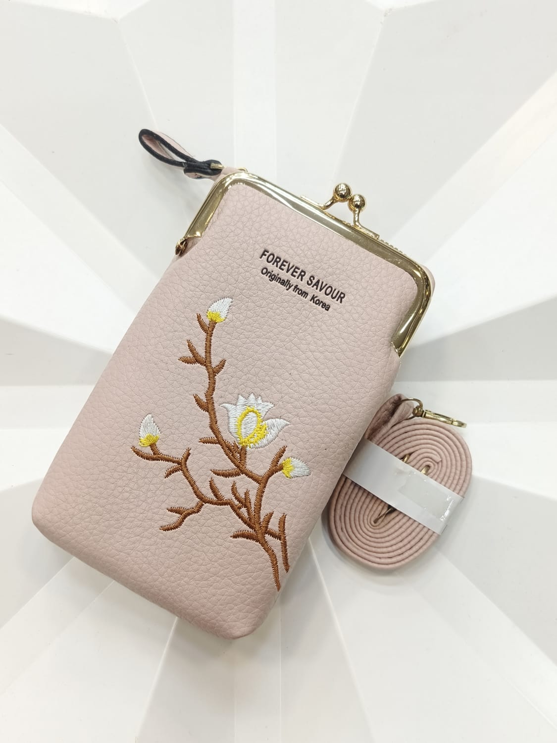Imported Embroidered Fancy Mobile Clutch