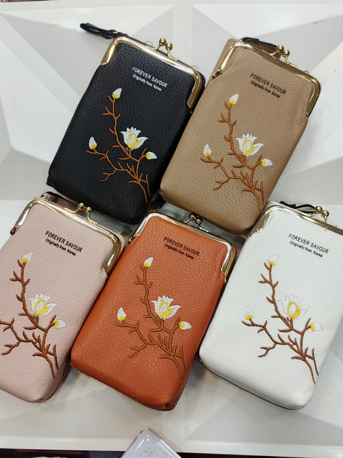 Imported Embroidered Fancy Mobile Clutch