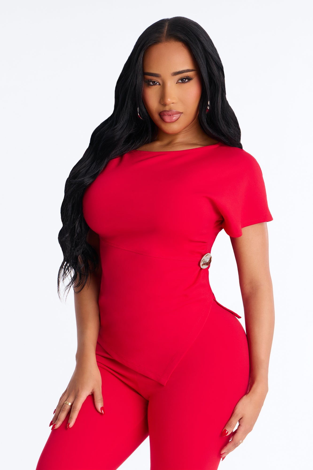 Raye Ponte Capri Set - Red