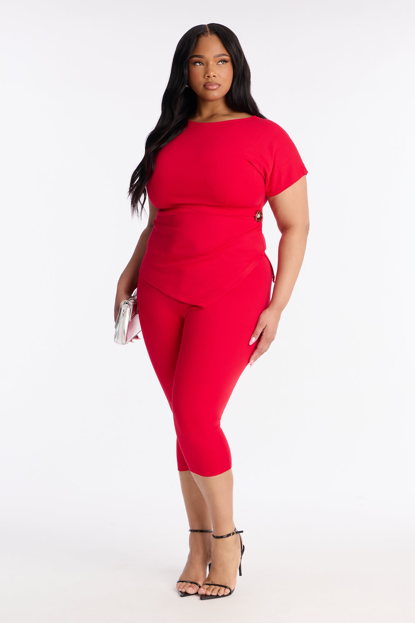 Raye Ponte Capri Set - Red