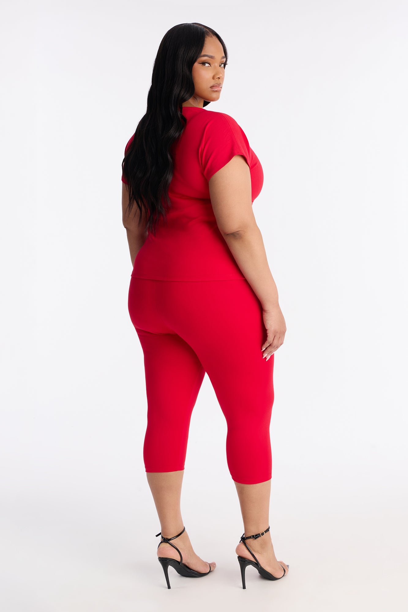 Raye Ponte Capri Set - Red