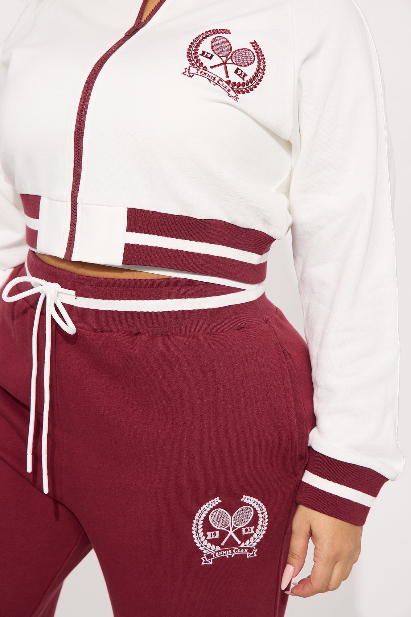 Tennis Club Track Pant Set - Burgundy
