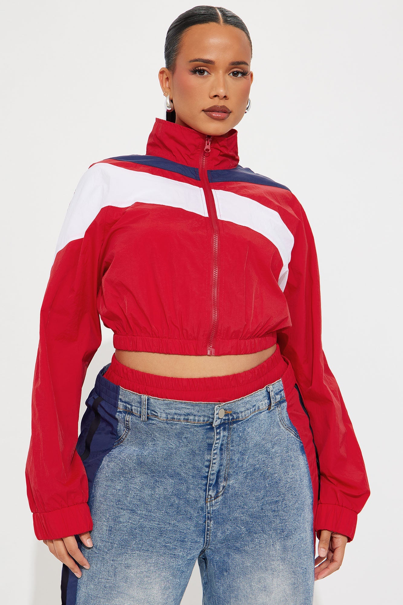 Sporty Girl Pant Set - Red/combo