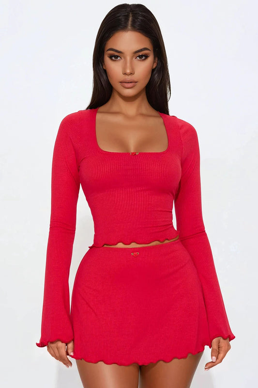 Emilia Skort Set - Red