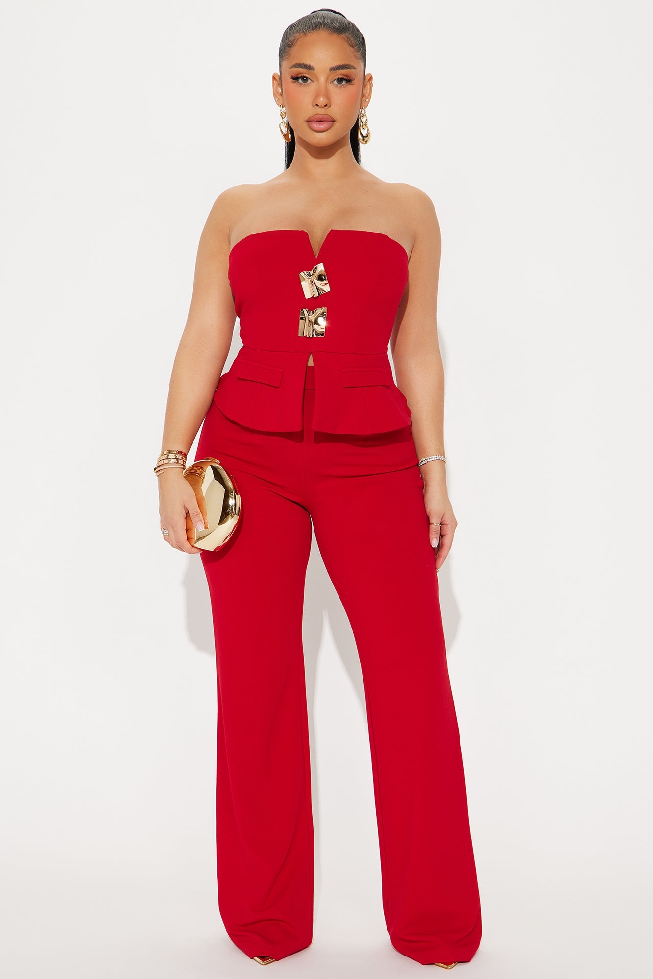 The Prestige Pant Set - Red