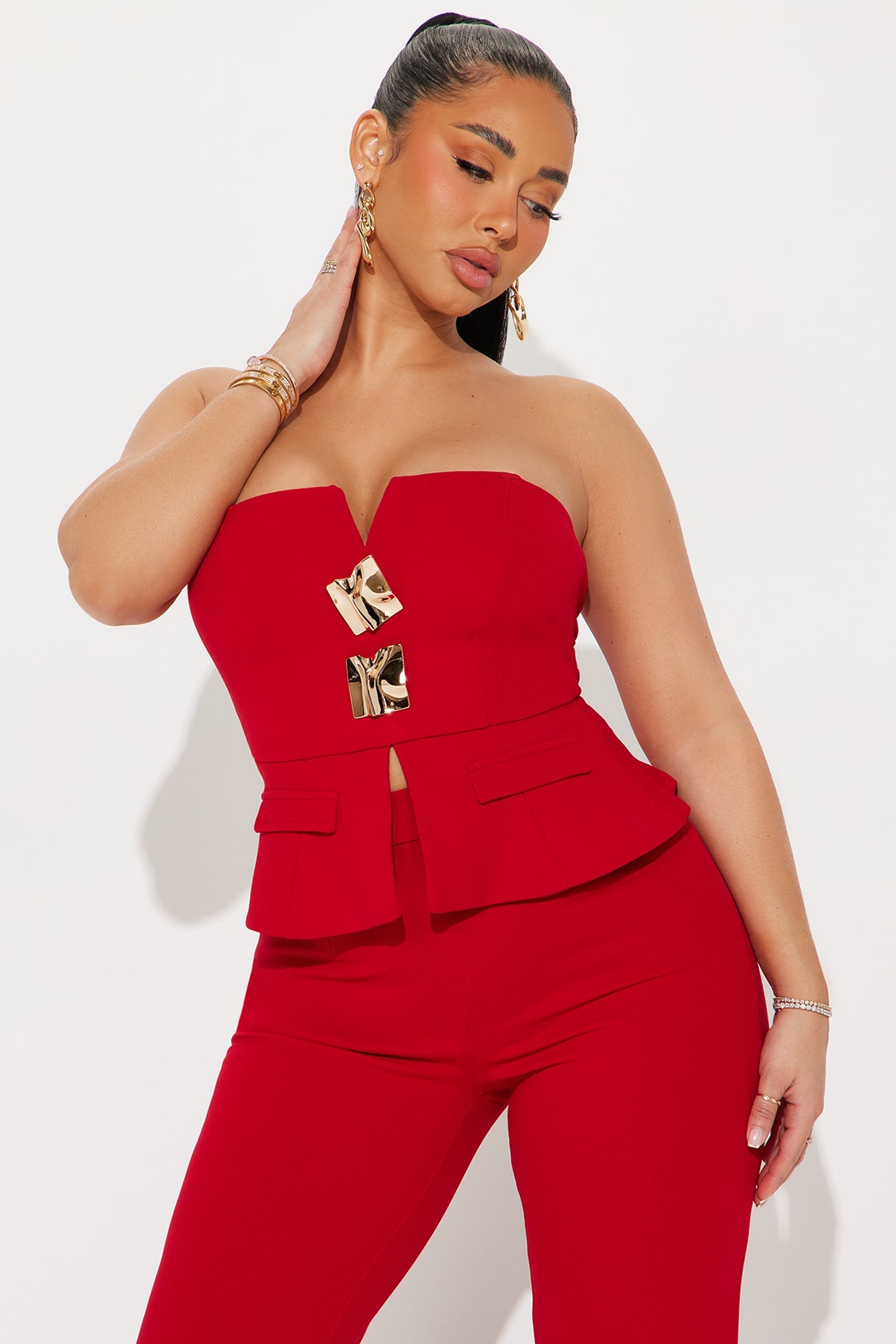 The Prestige Pant Set - Red