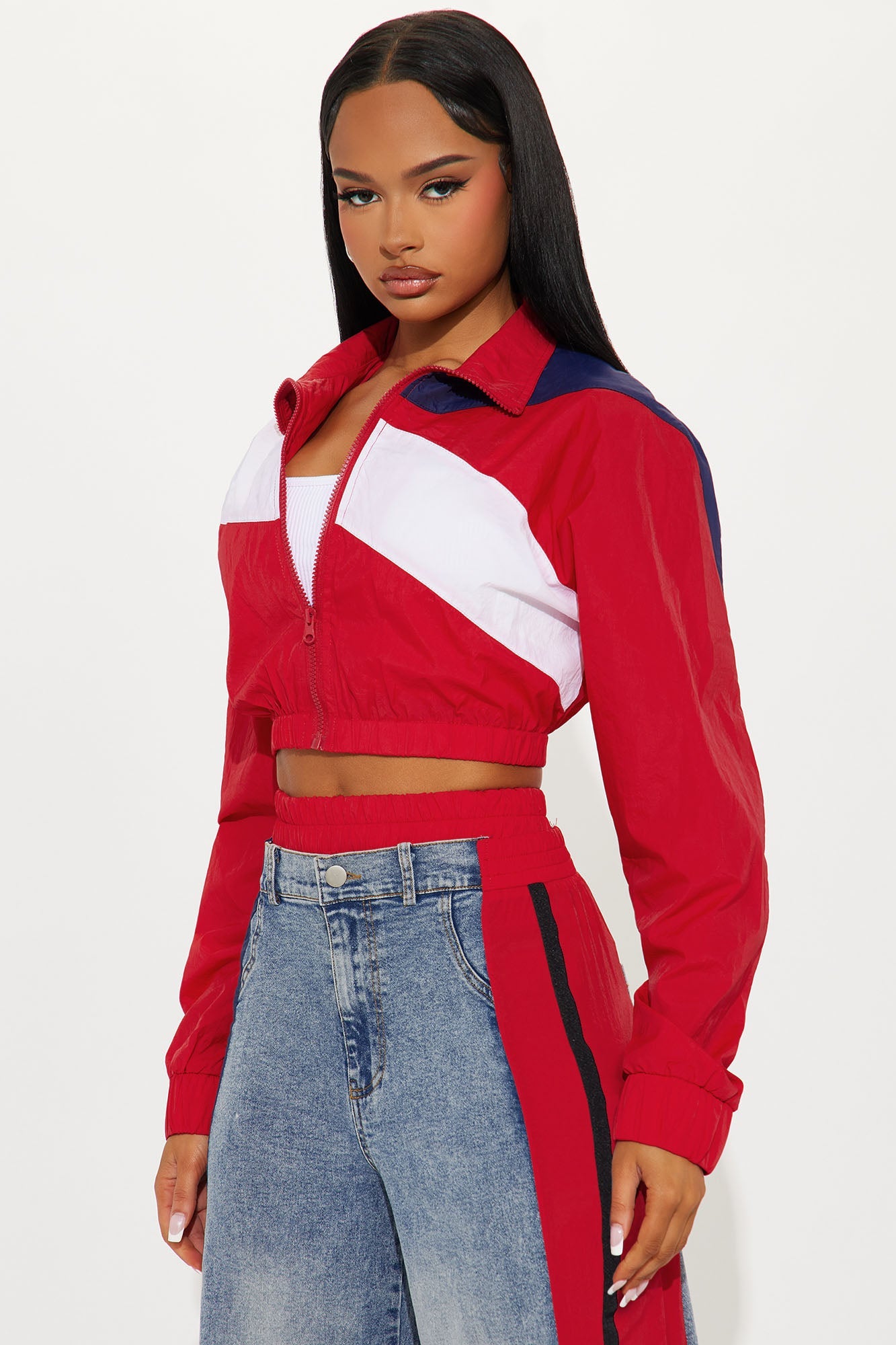 Sporty Girl Pant Set - Red/combo
