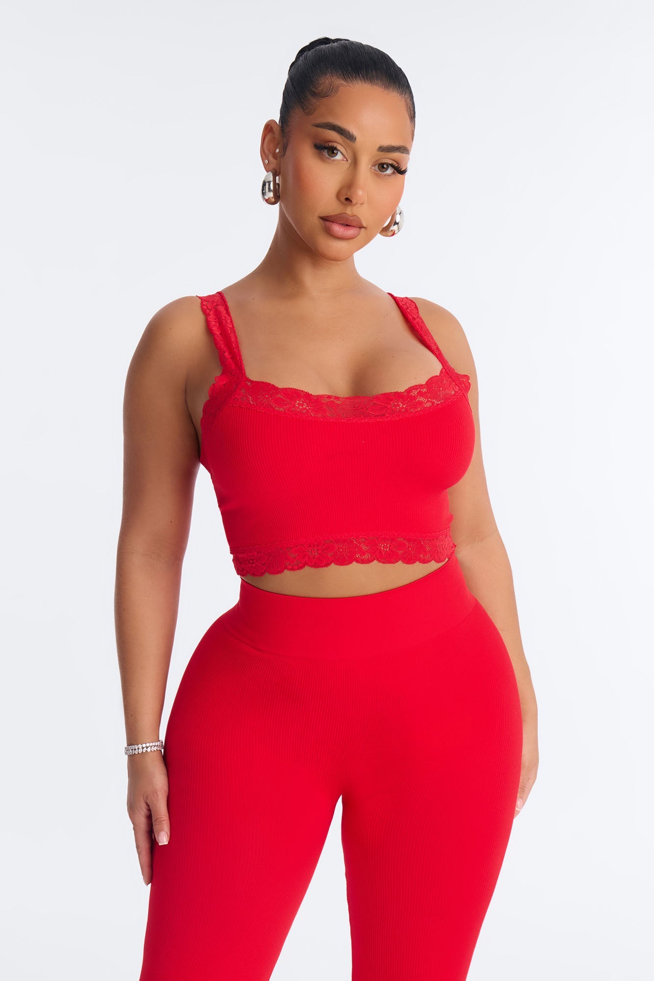 Sculpted Power Seamless Legging Set - Red