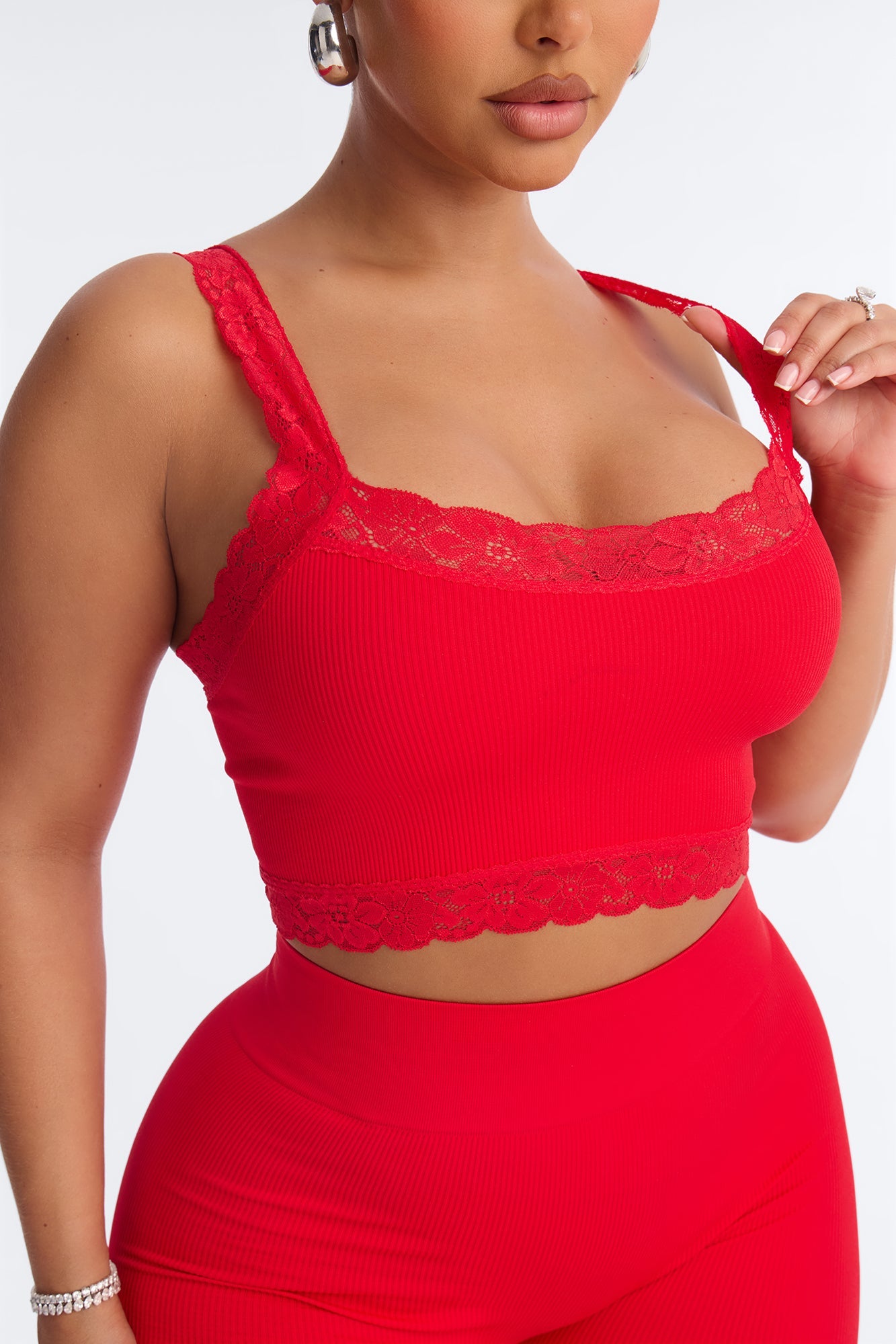 Sculpted Power Seamless Legging Set - Red