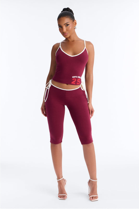 Lexi Capri Legging Set - Burgundy