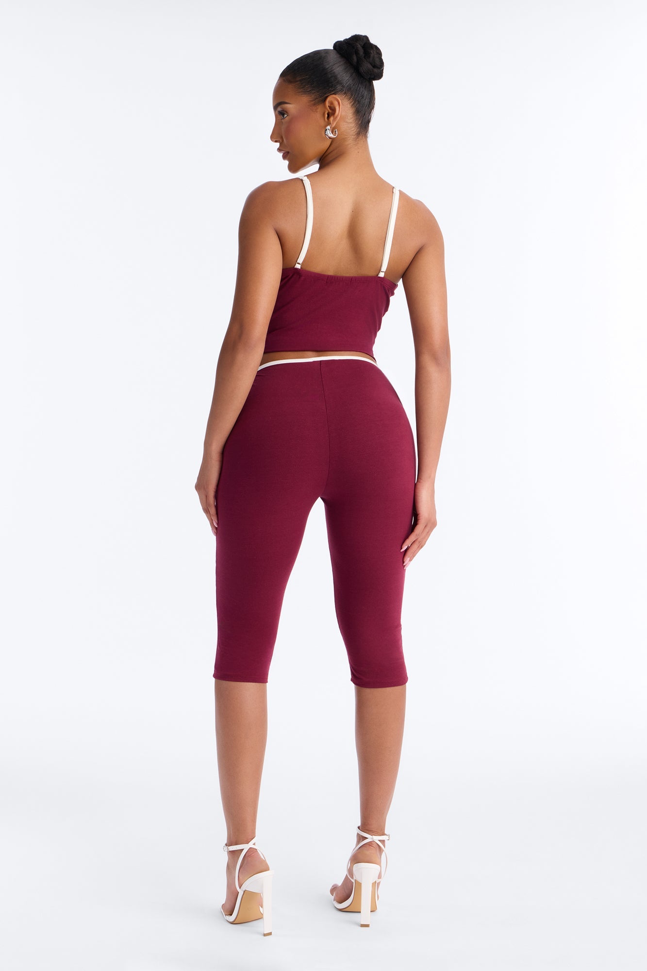 Lexi Capri Legging Set - Burgundy