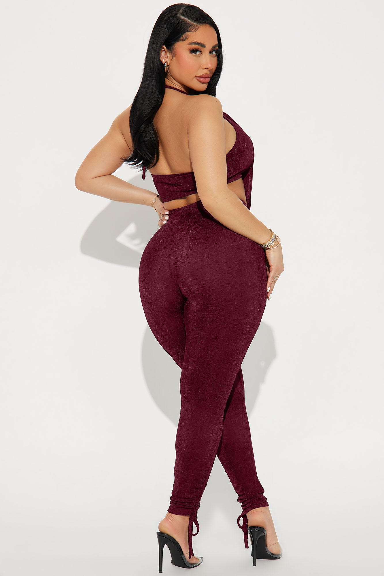 Weekend Lineup Legging Set - Burgundy