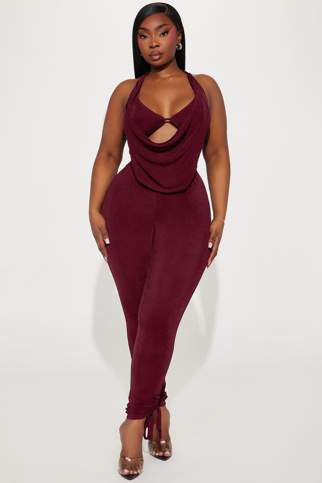 Weekend Lineup Legging Set - Burgundy