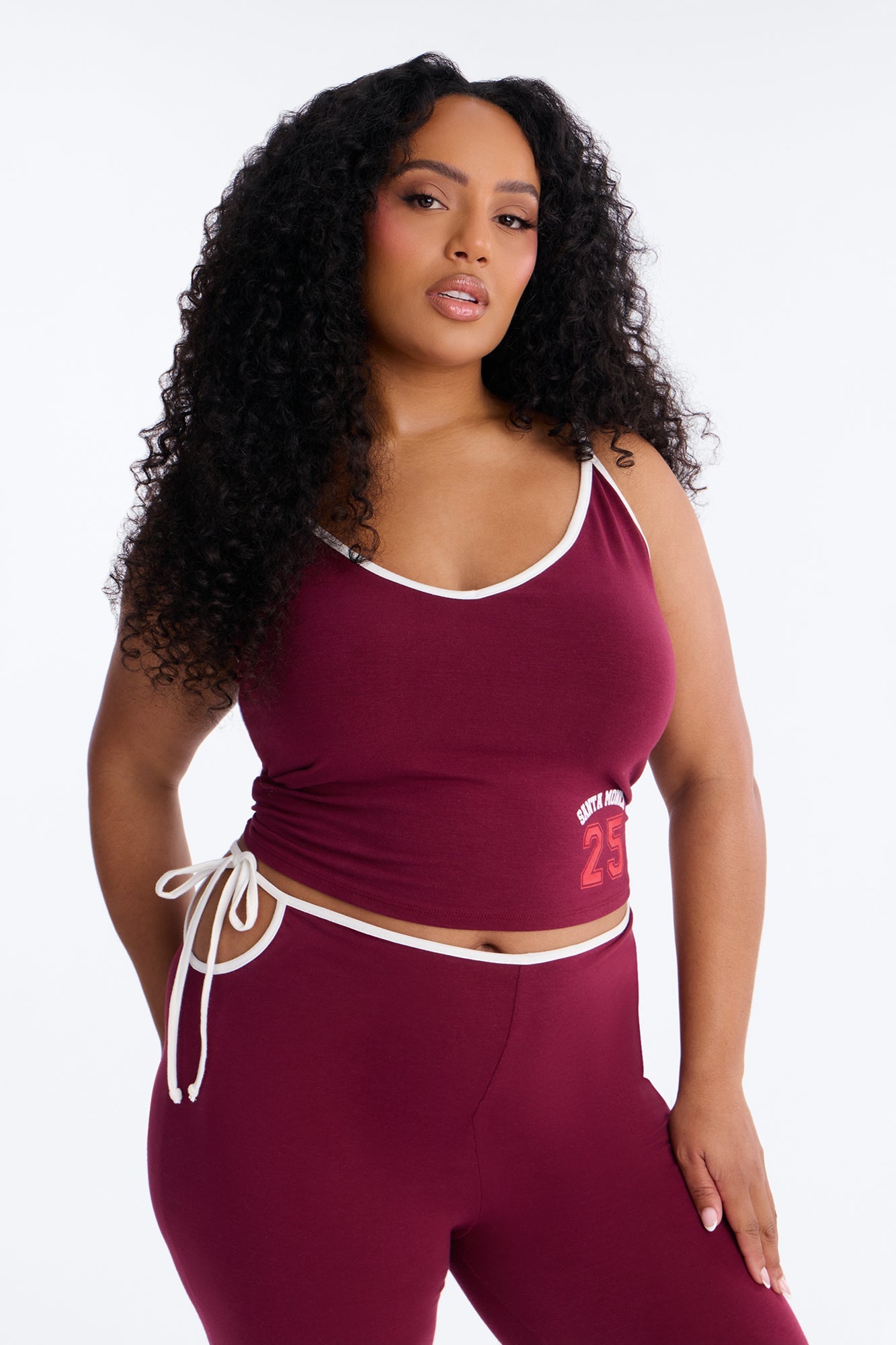 Lexi Capri Legging Set - Burgundy