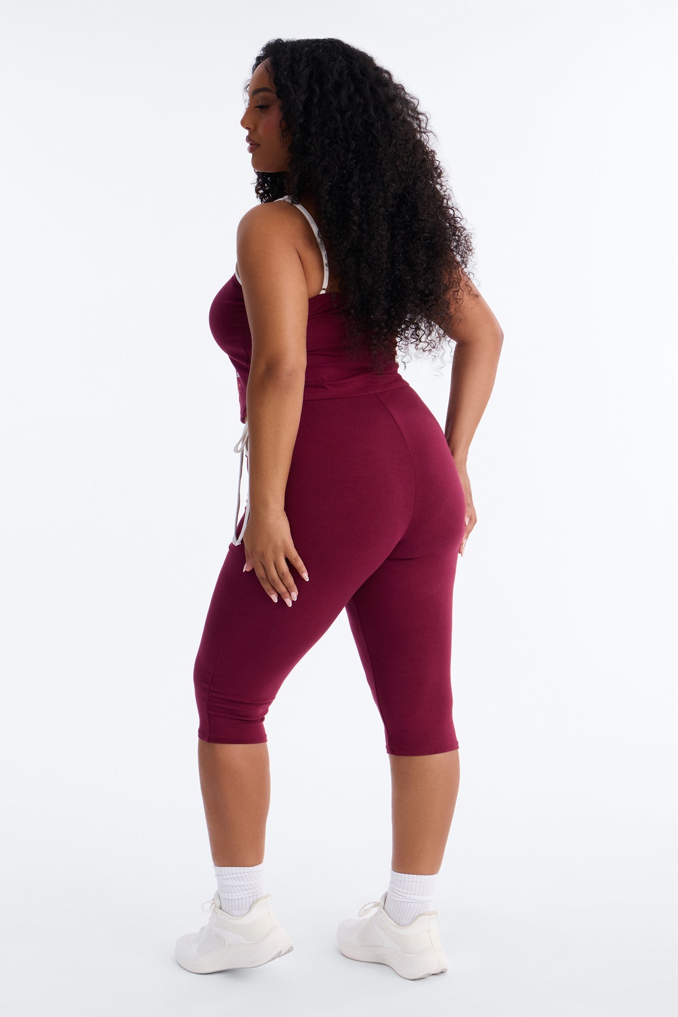Lexi Capri Legging Set - Burgundy