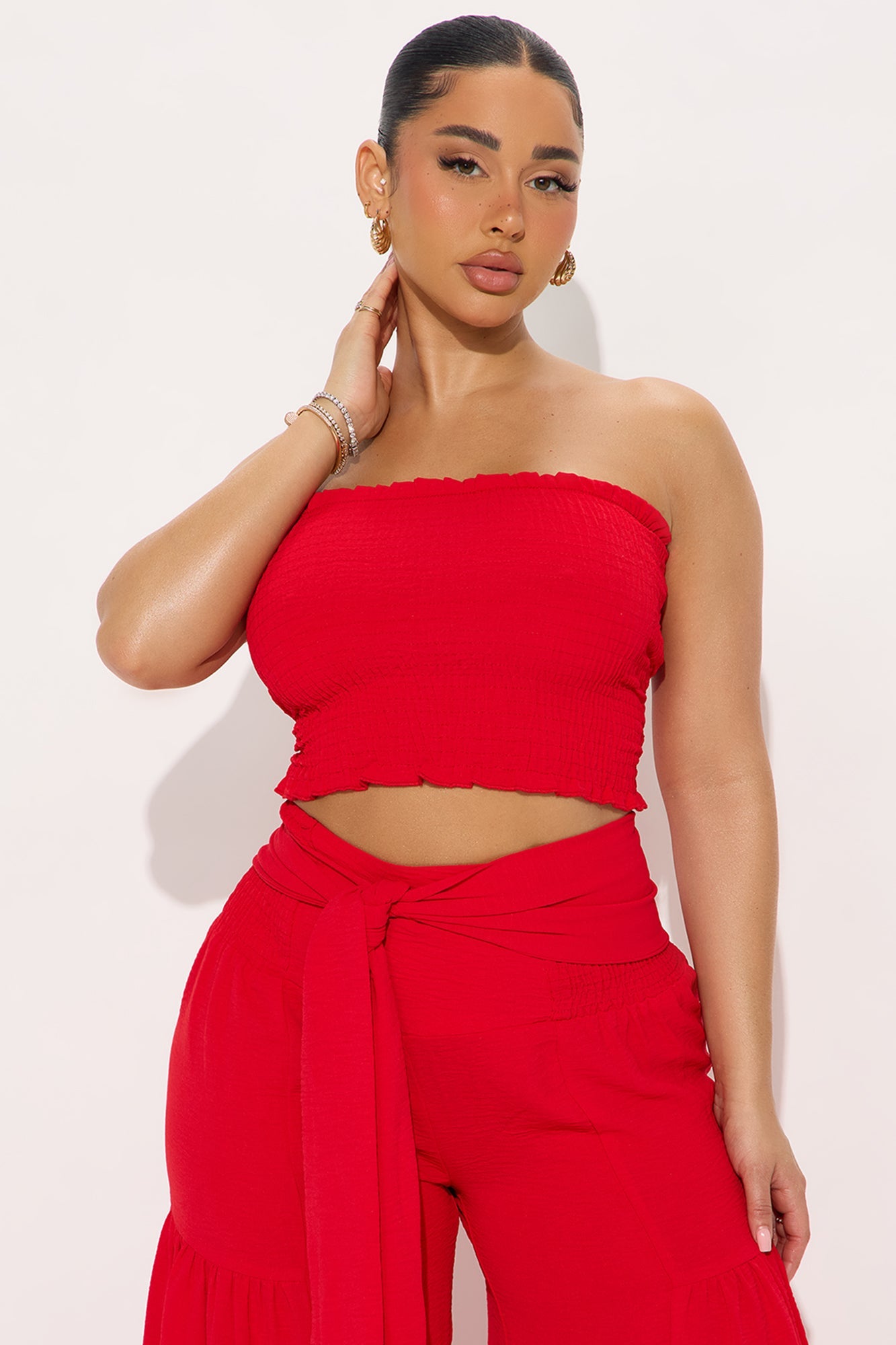 Live In Paradise Pant Set - Red