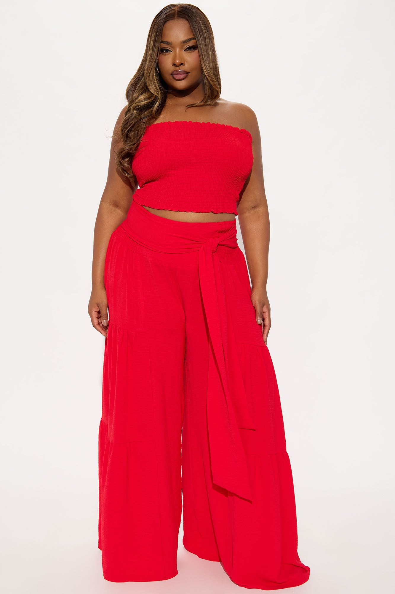 Live In Paradise Pant Set - Red