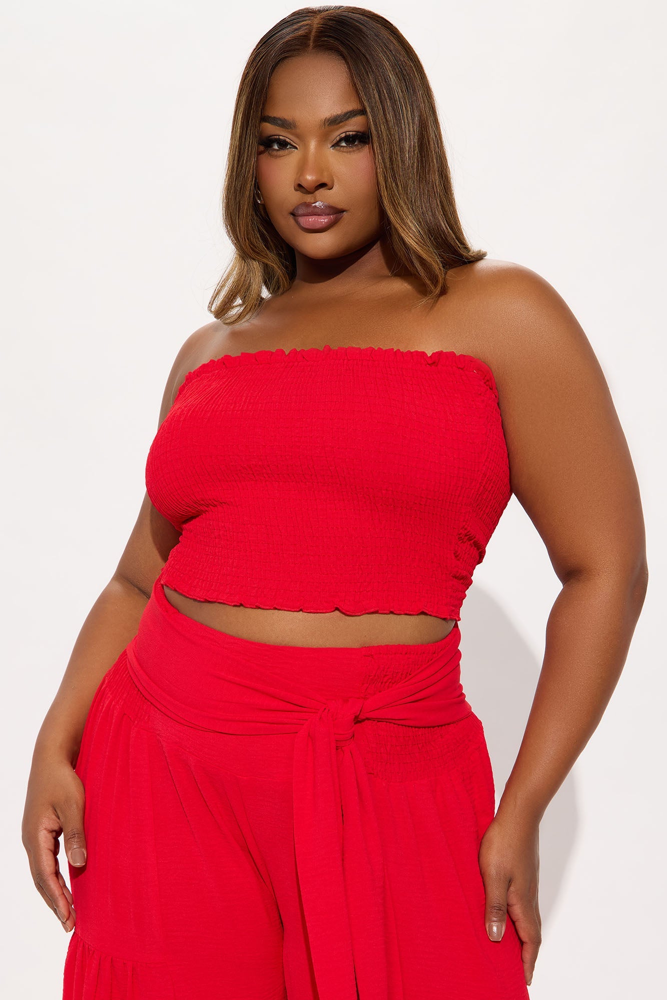 Live In Paradise Pant Set - Red