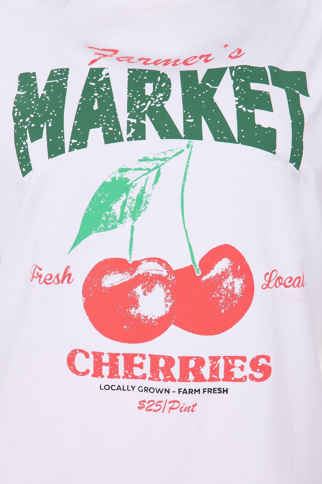 Farmers Market Oversize T-Shirt Biker And Short Set - Red/combo