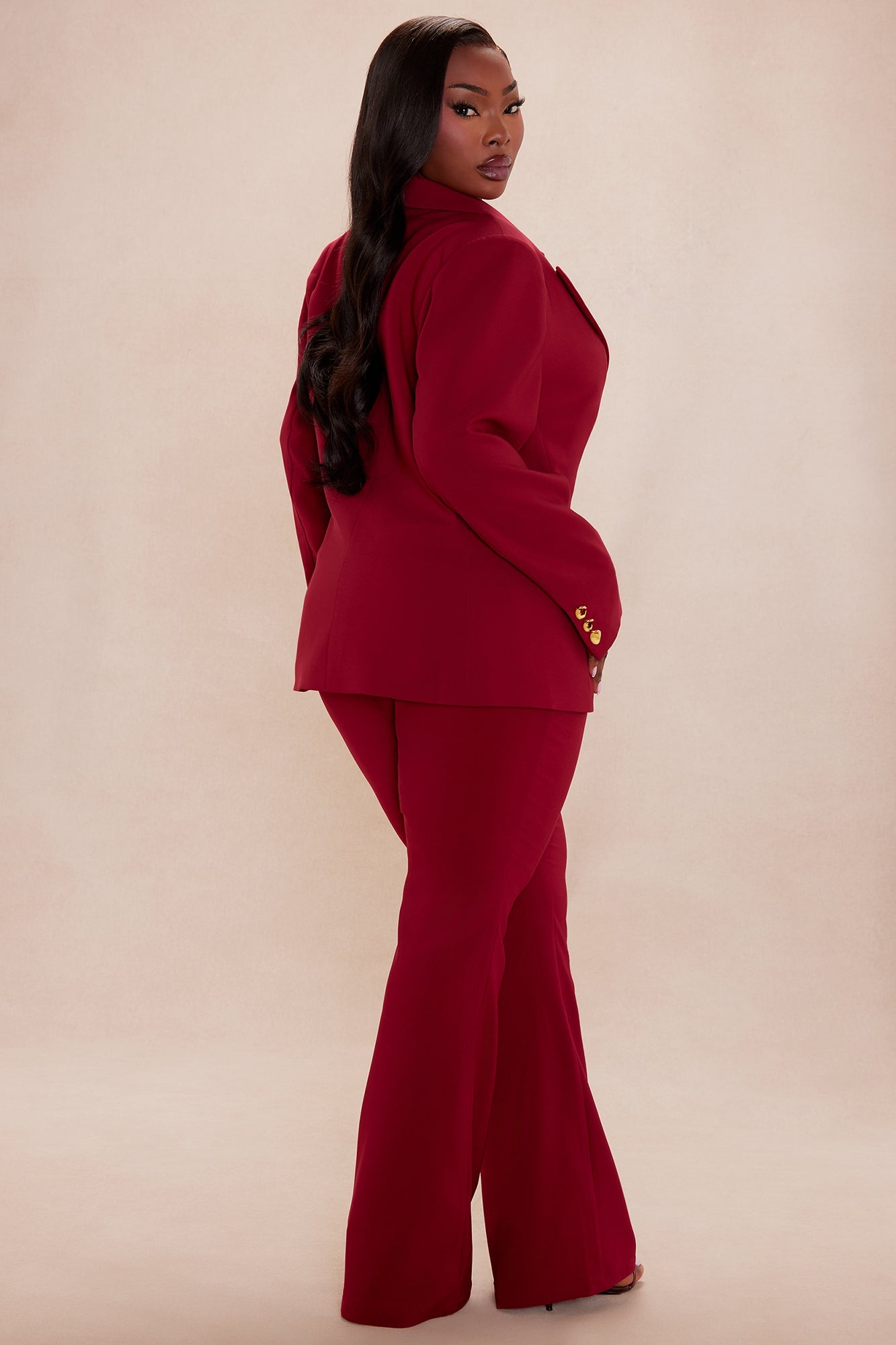 Kaylynn Suit Set - Burgundy