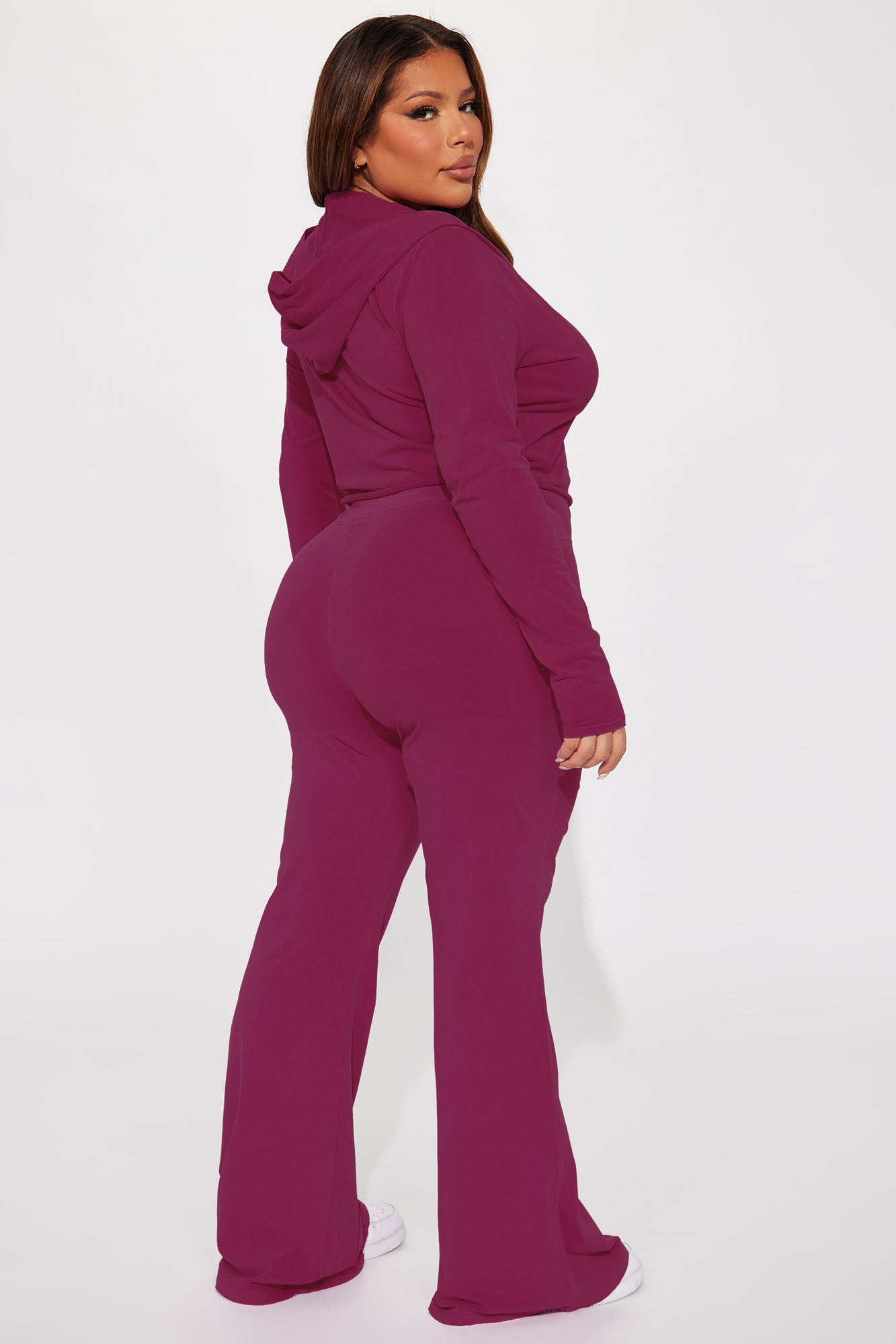 Need Me Vintage Wash Pant Set - Burgundy