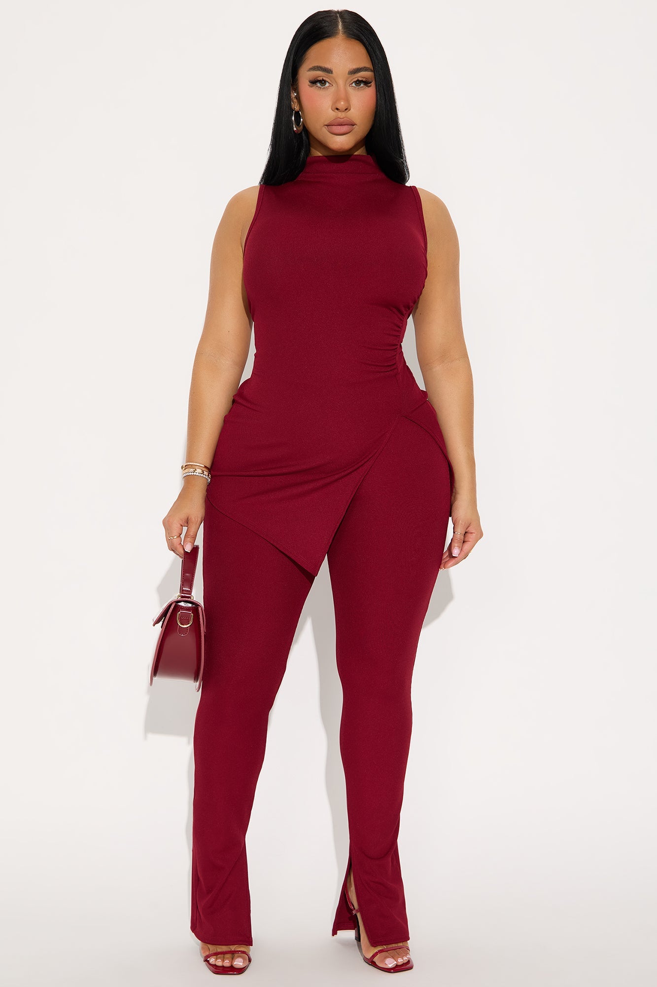 Lilly Pant Set - Burgundy