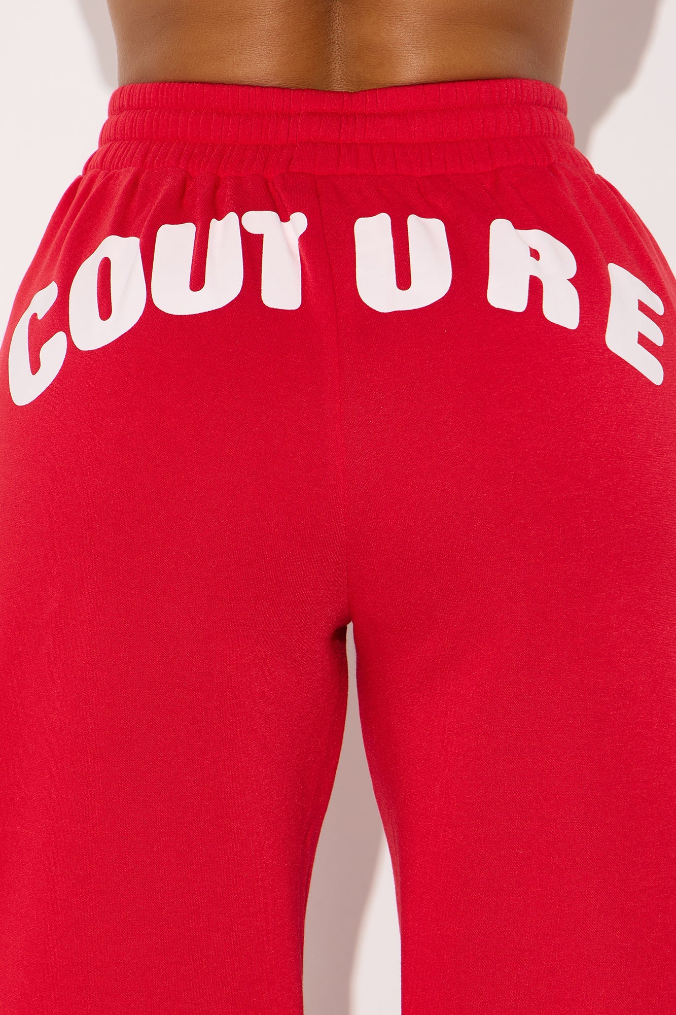 Couture Comfort Zip Up Fleece Pant Set - Red
