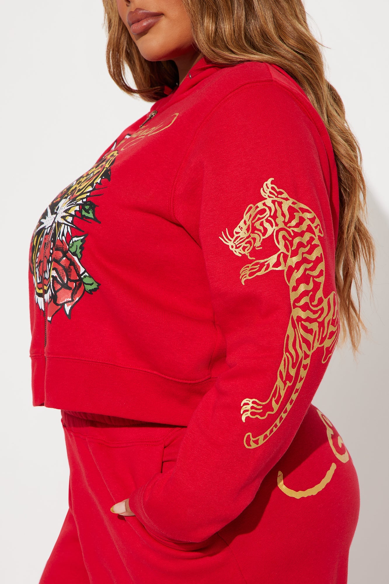 Ed Hardy Tiger Pant Set - Red