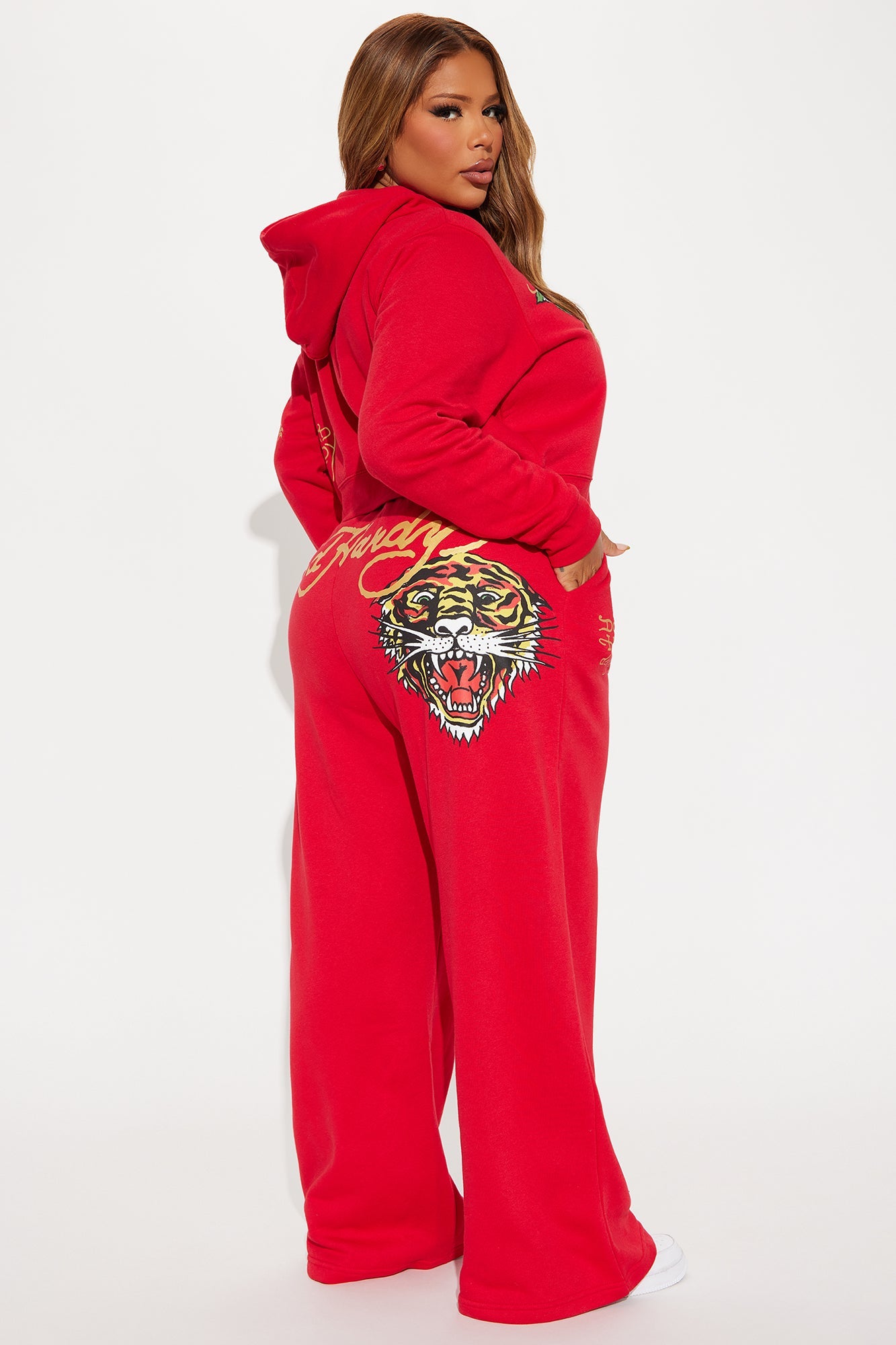 Ed Hardy Tiger Pant Set - Red