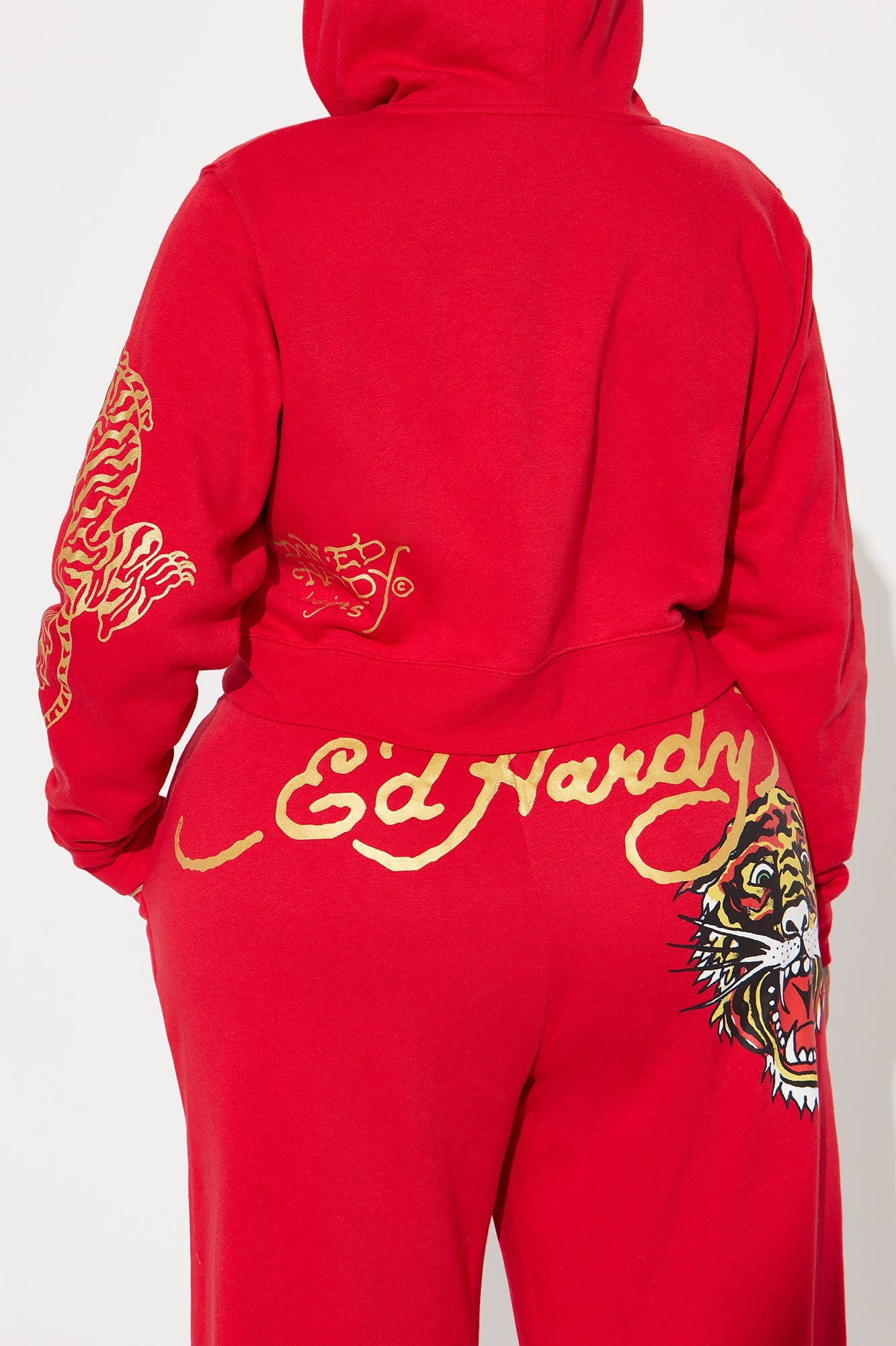 Ed Hardy Tiger Pant Set - Red