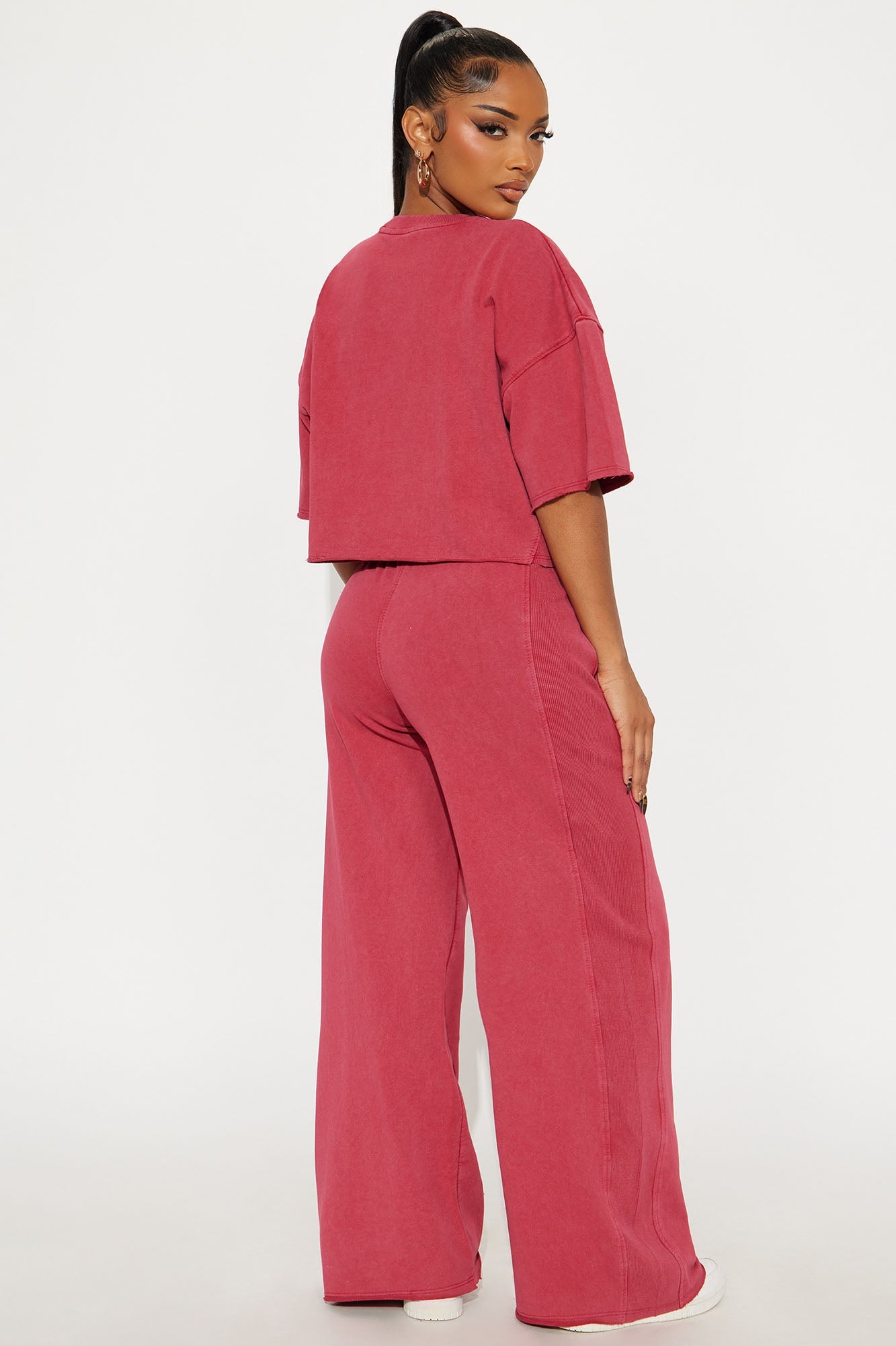 Strollin' Around Pant Set - DarkRed