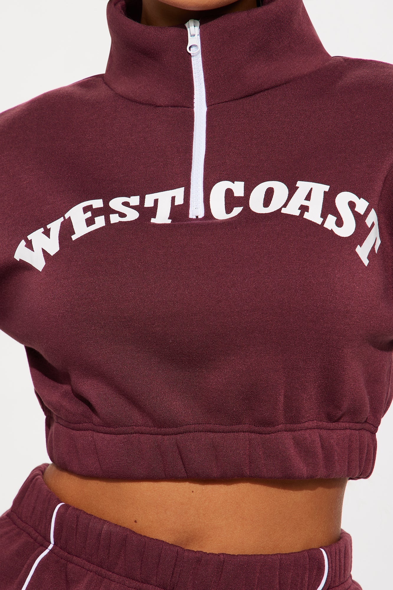 West Coast Fleece Jogger Set - Burgundy