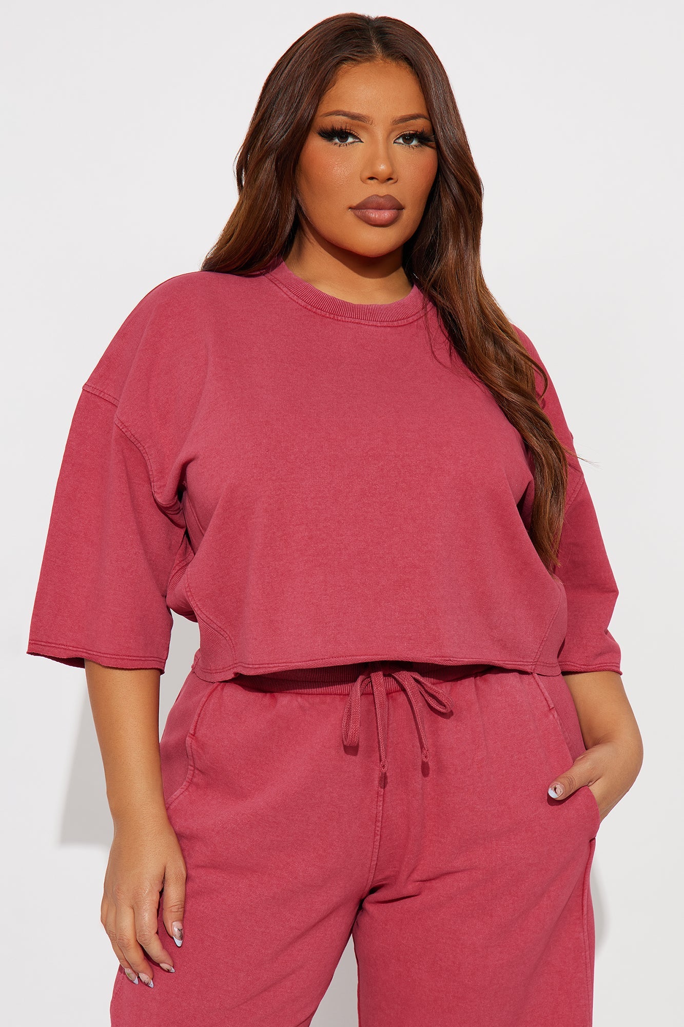 Strollin' Around Pant Set - DarkRed