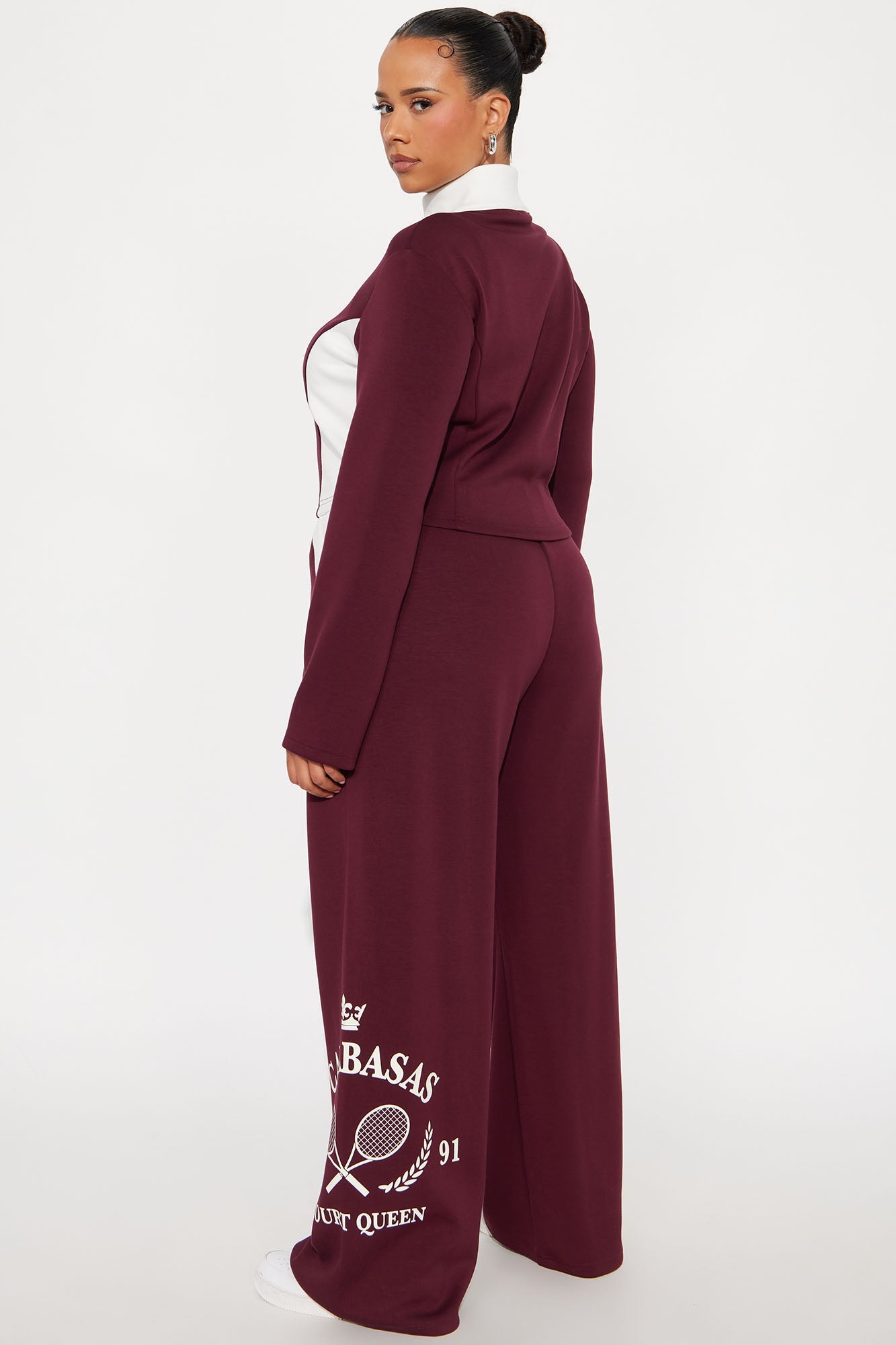 Calabasas Track Pant Set - Burgundy