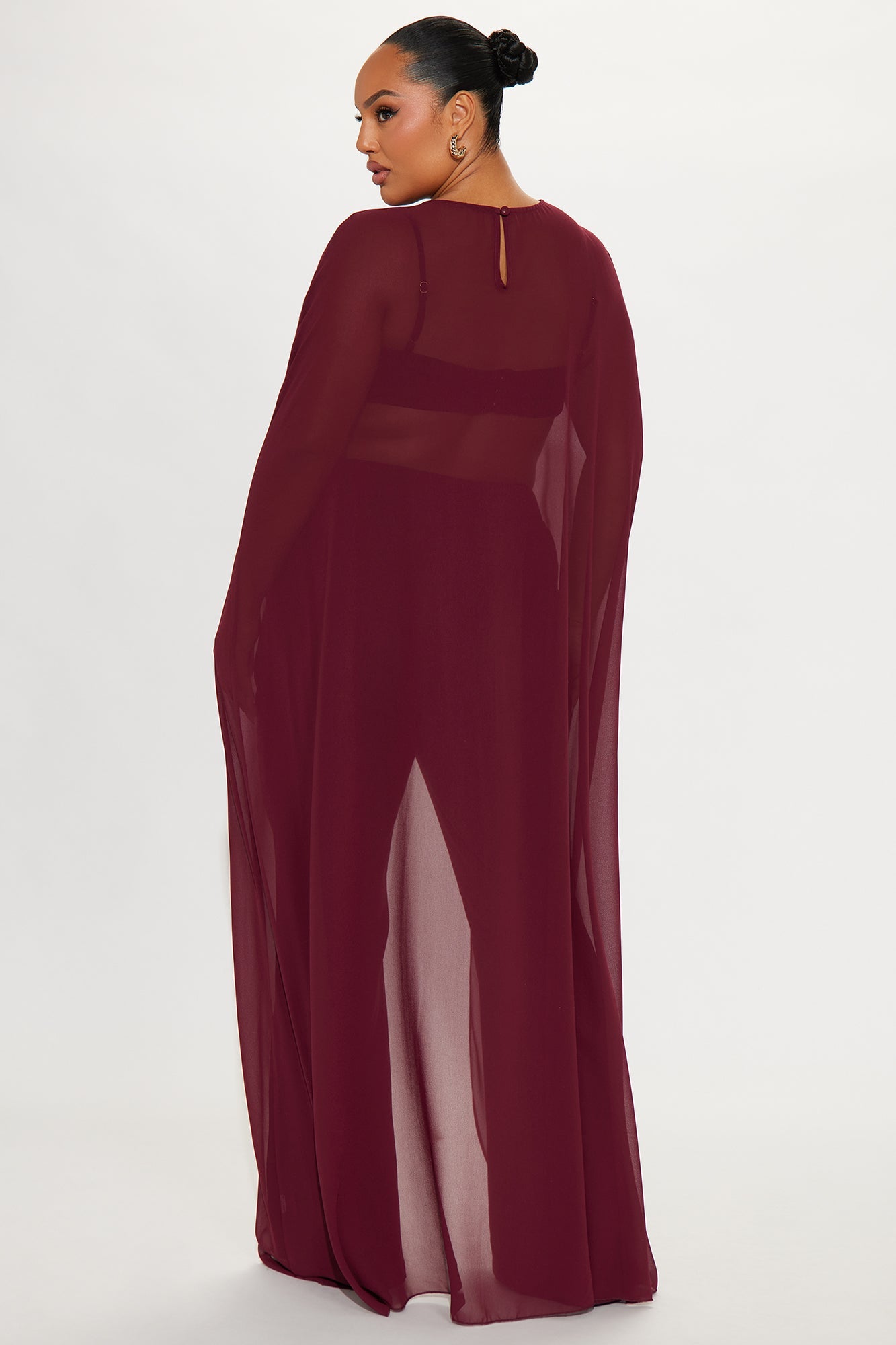 Sheer Intentions 3 Piece Pant Set - Wine