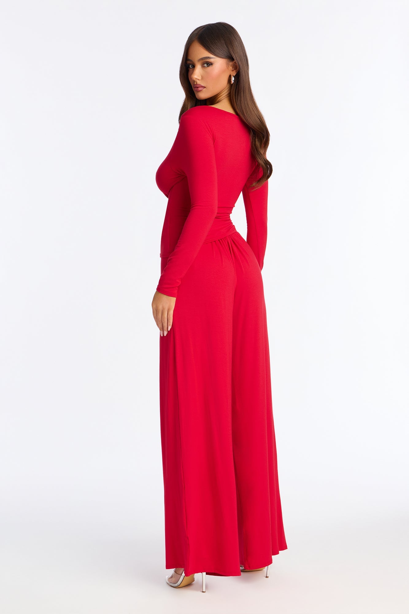 Zendaya Wide Leg Pant Set - Red