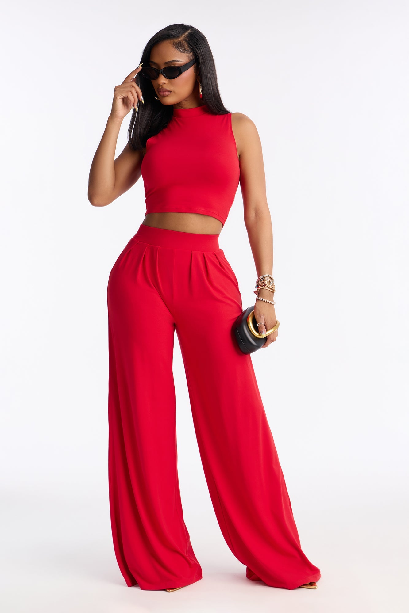 Endless Moment Pant Set - Red