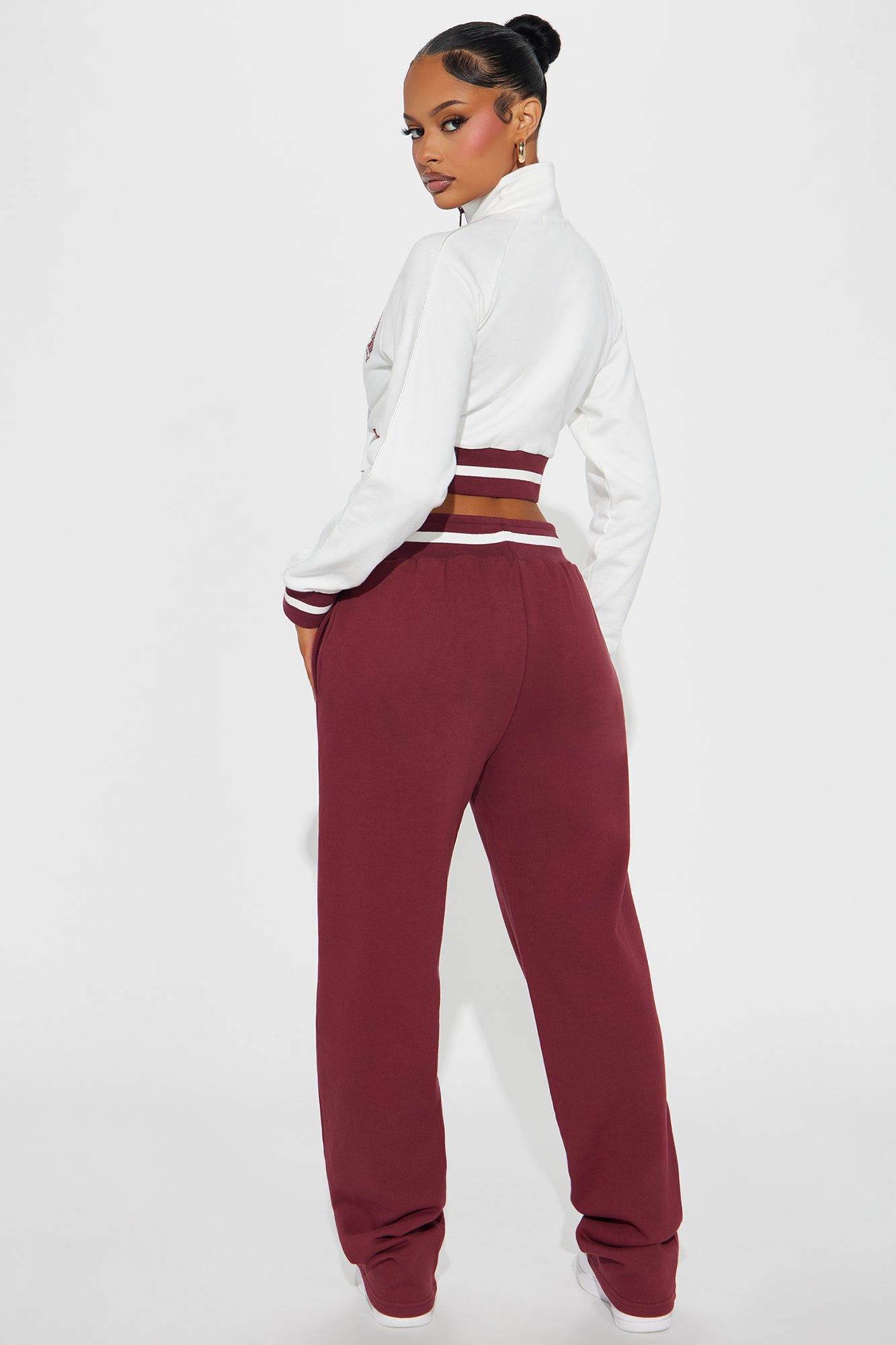 Tennis Club Track Pant Set - Burgundy