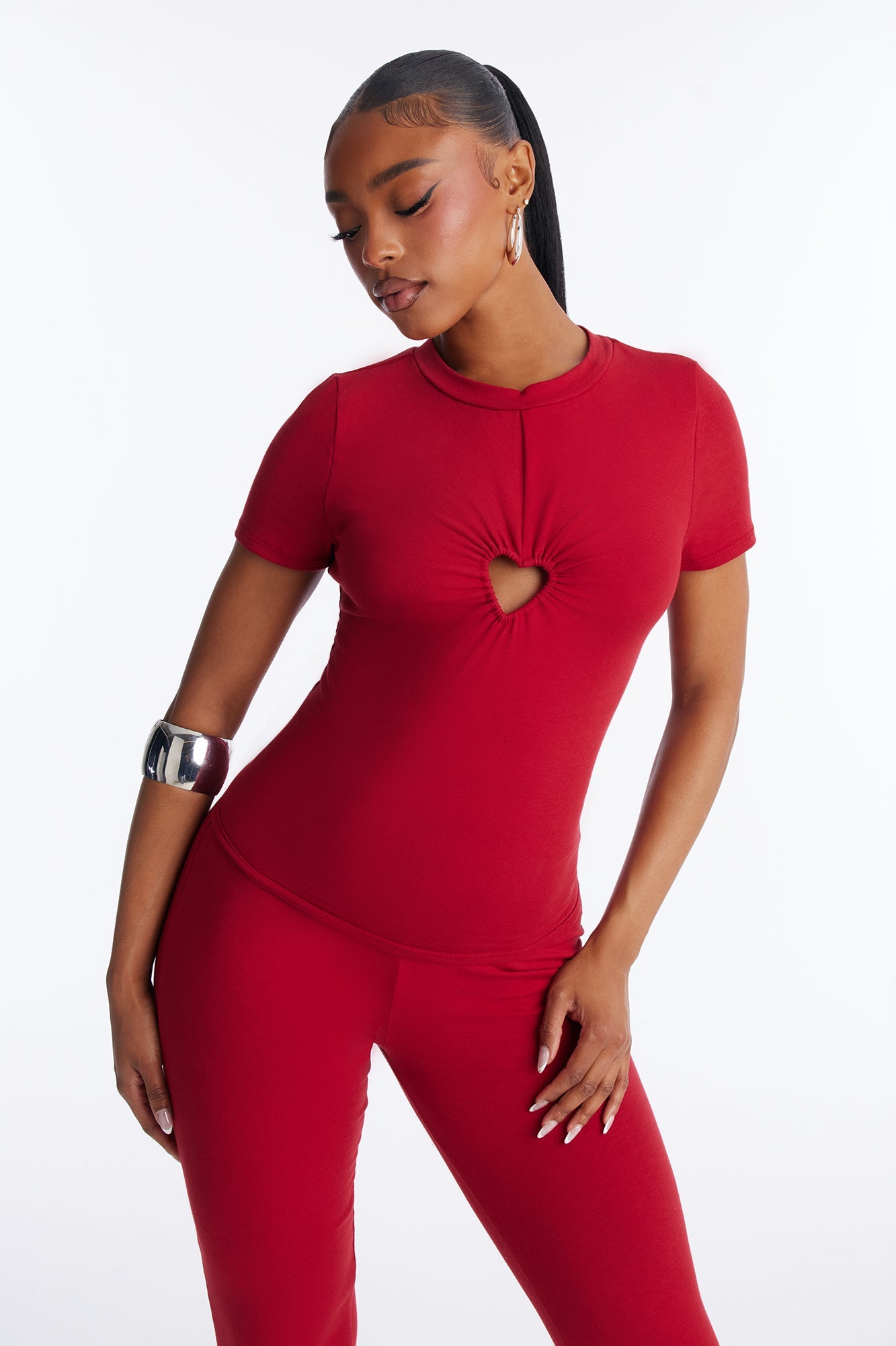 Your Sweetheart Pant Set - Red