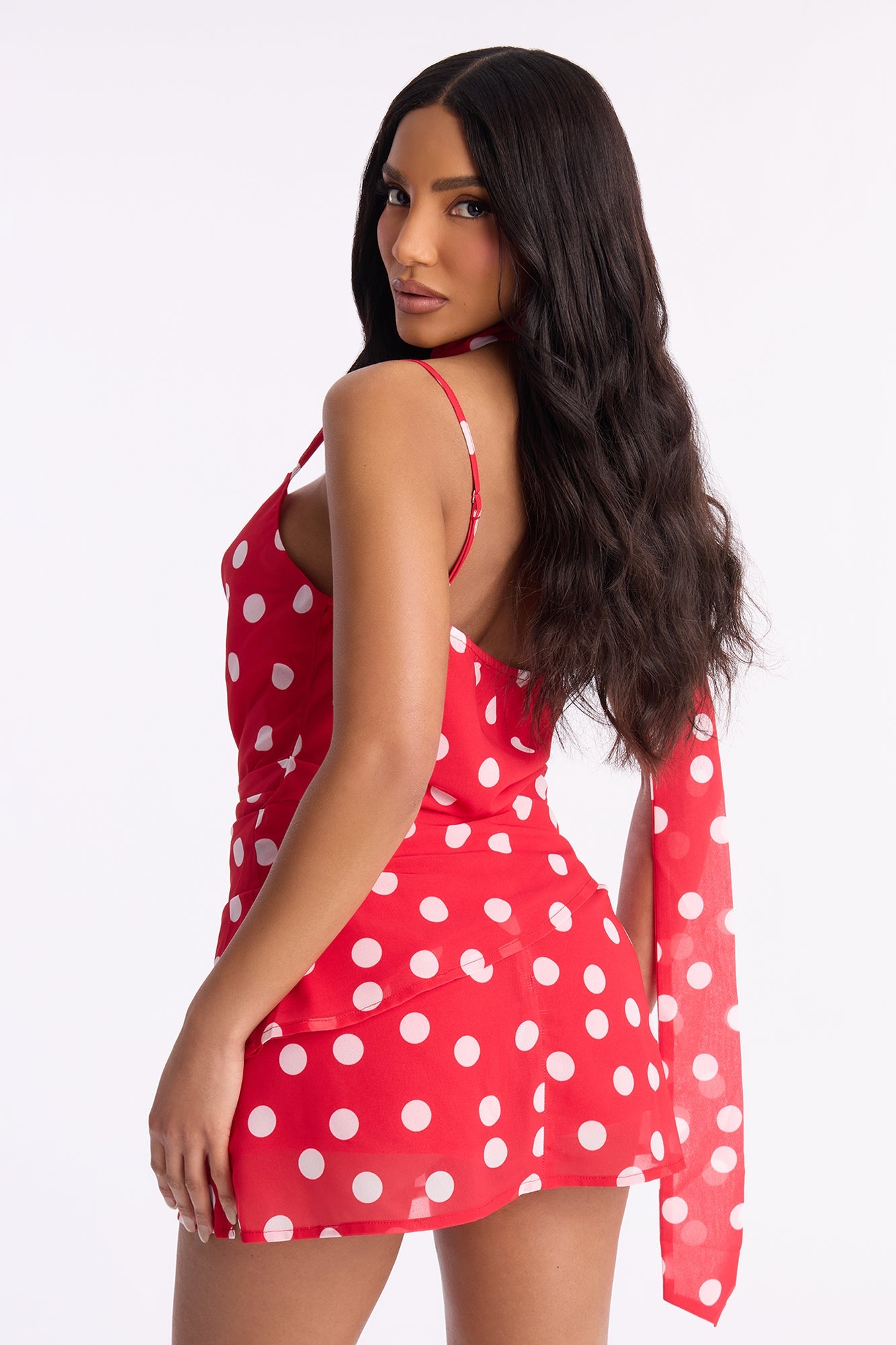 Dotted Darling Polka Dot Skirt Set - Red