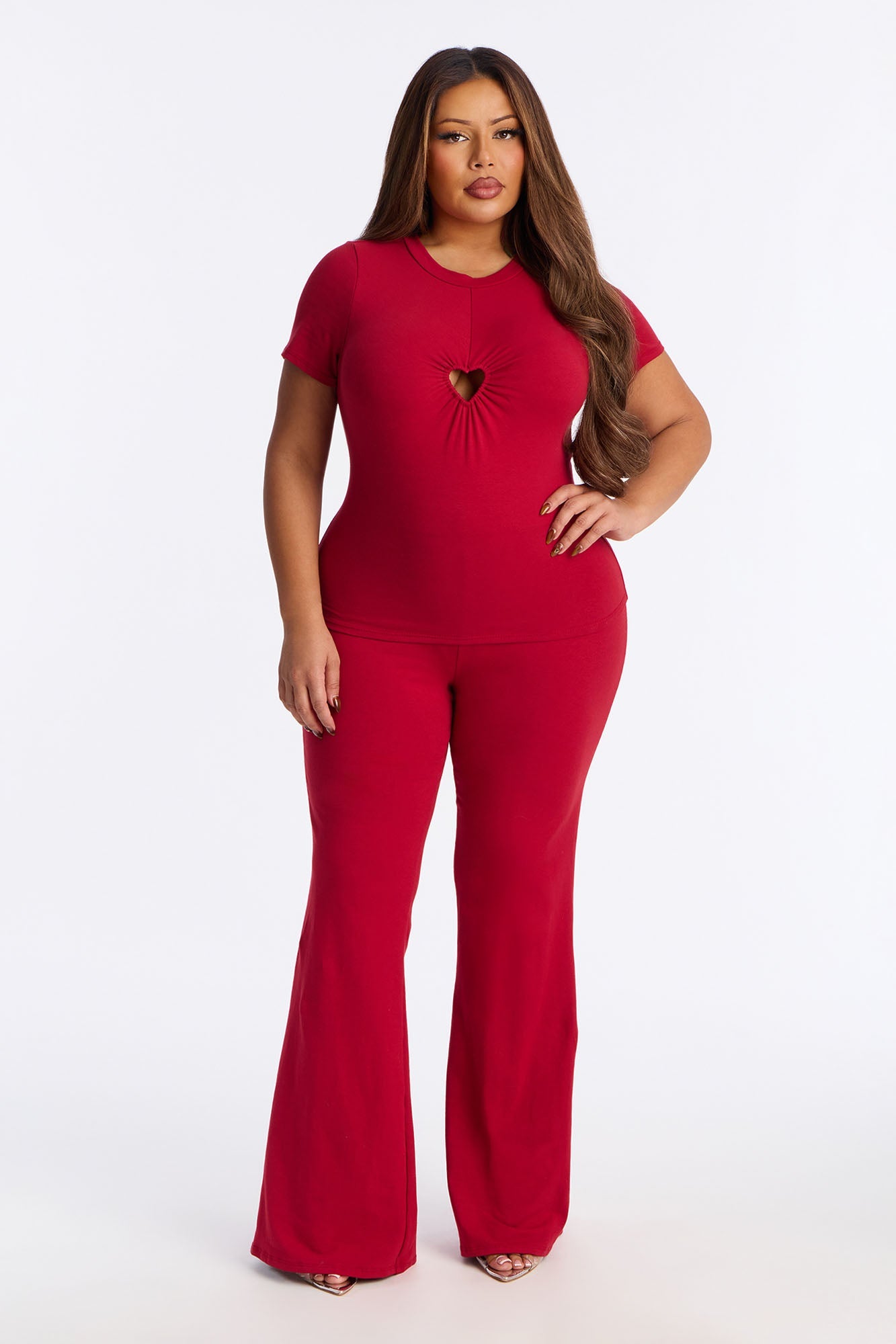 Your Sweetheart Pant Set - Red