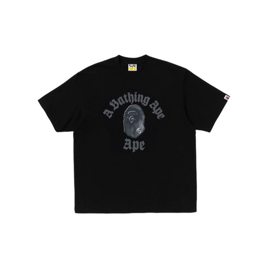 A Bathing Ape Gothic College Relaxed Fit Tee Black | 1K80-110-349