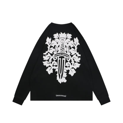 Chrome Hearts Waffle Knit Vine Dagger Print Long Sleeve