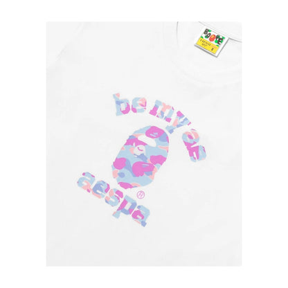 A Bathing Ape x Aespa College Relaxed Fit T-Shirt White | 1M73-110-911-WHT