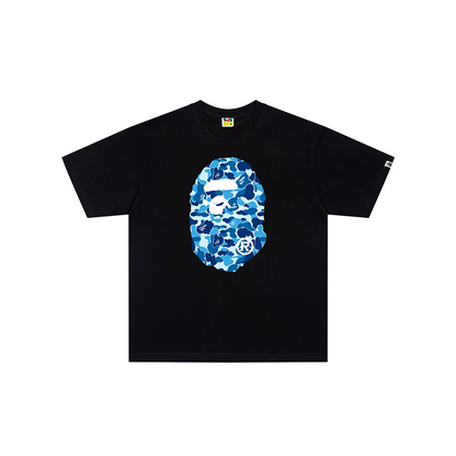 A Bathing Ape ABC Camo Big Ape Tee Black Blue | 1M30-110-005-BLKBLU