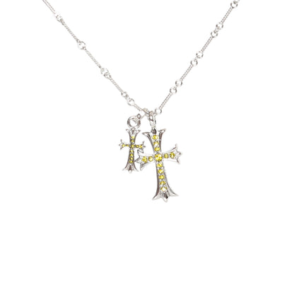 Chrome Hearts Double Cross Necklace | 6 Colors